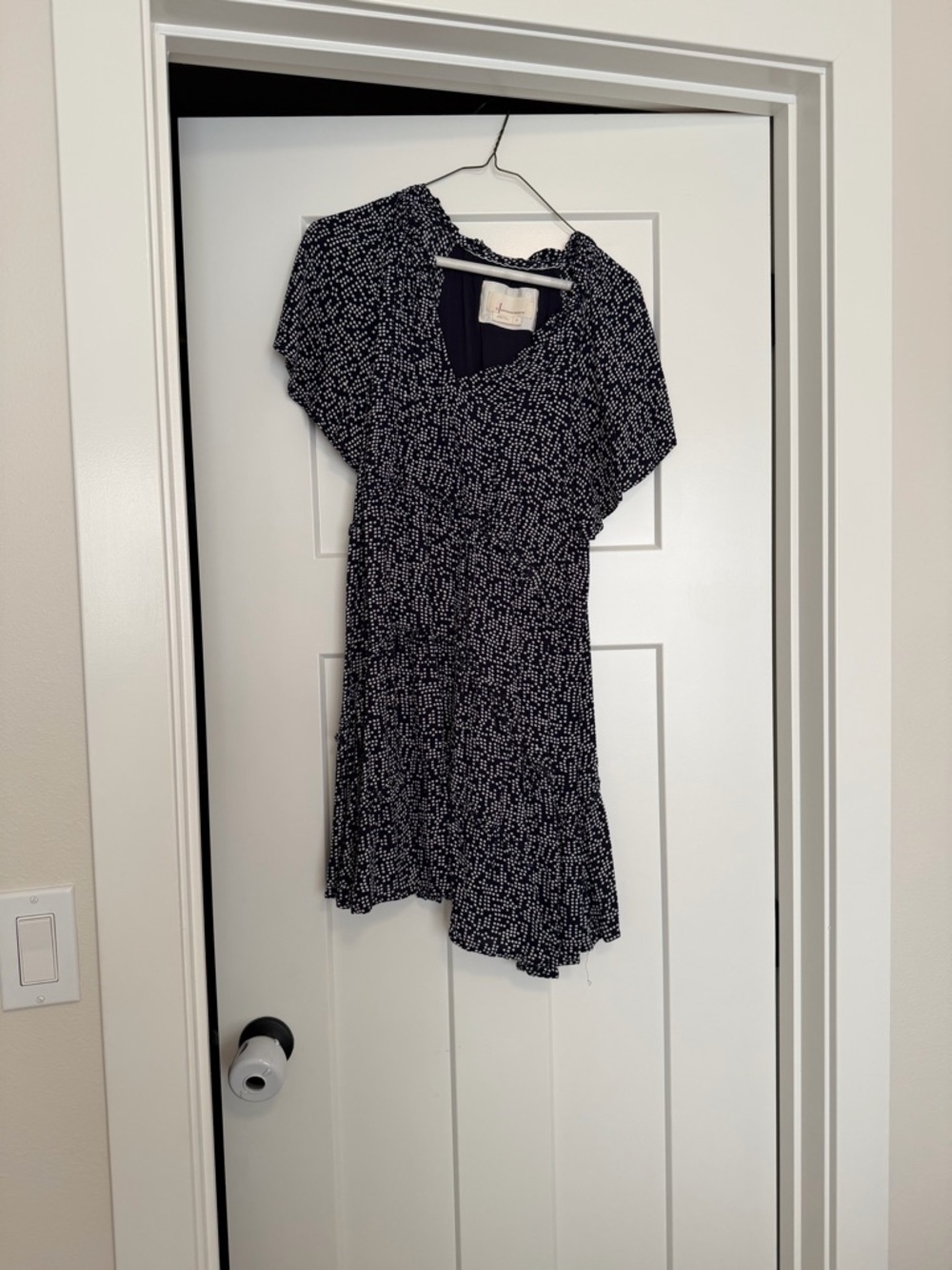 Anthropologie Black and White Mini Dress
